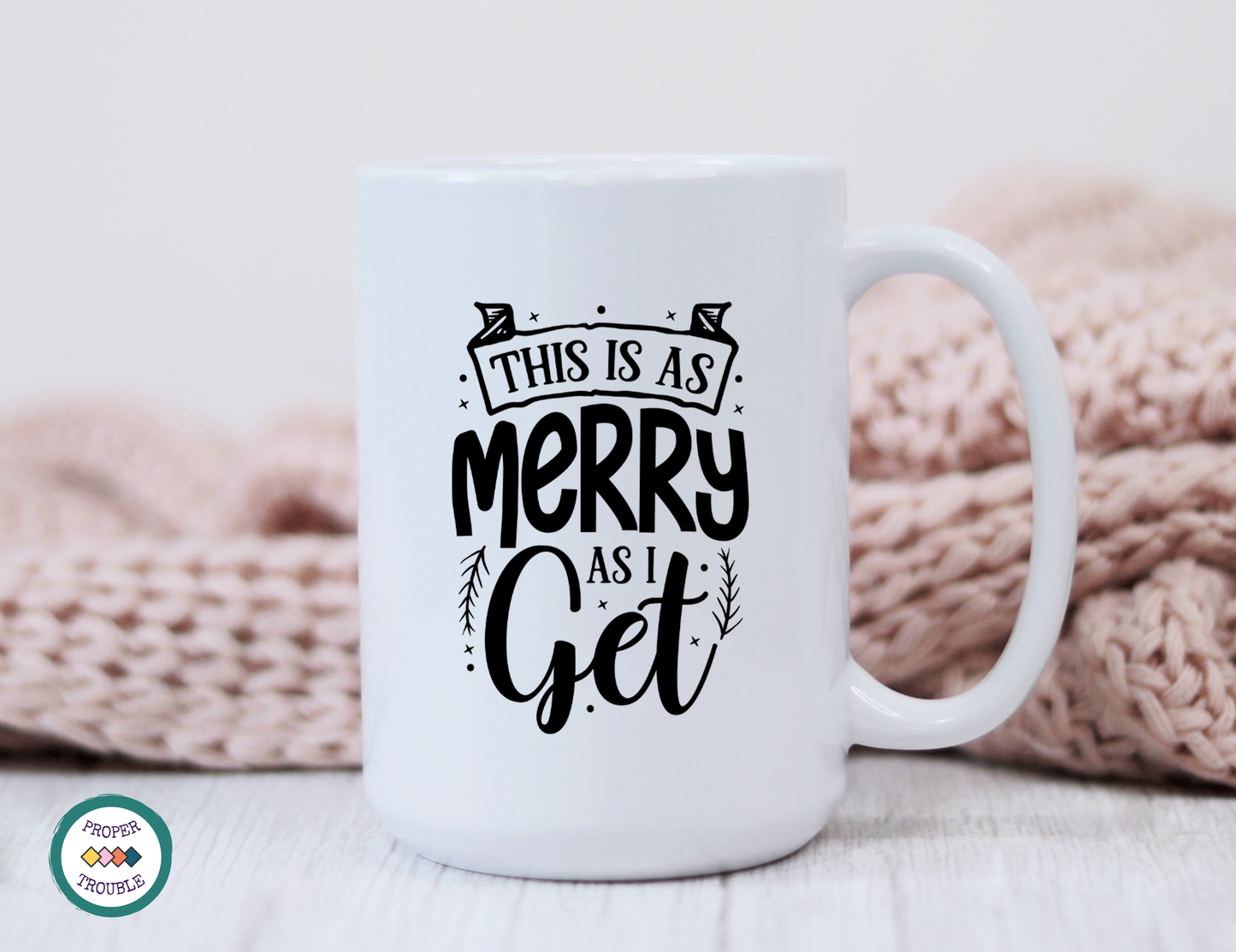 Zen Christmas: The Gift of Nothingness/ This Is As Merry As I Get Coffee / Tea Mug