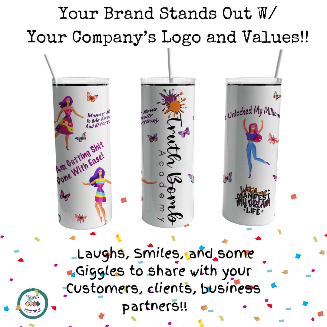 Customized, and Personalized For Your Fundraiser on 20oz Travel Tumbler