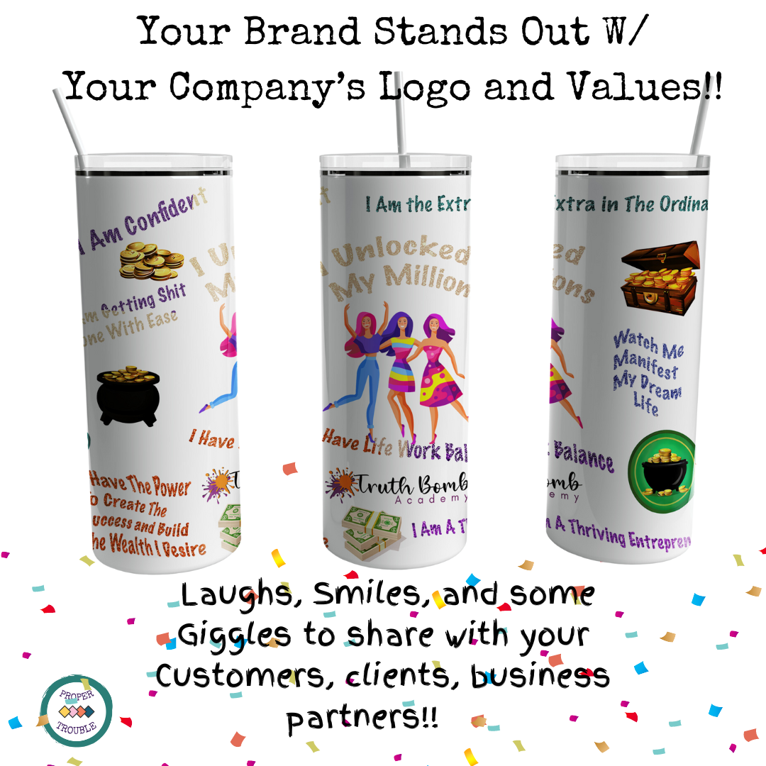 Customized, and Personalized For Your Fundraiser on 20oz Travel Tumbler